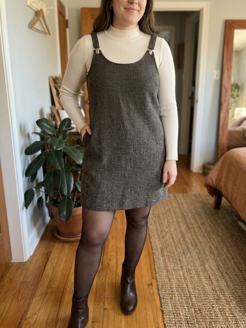 NOCTEX Mod Tank Top Dress Medium Dark Academia Cool Girl Mended